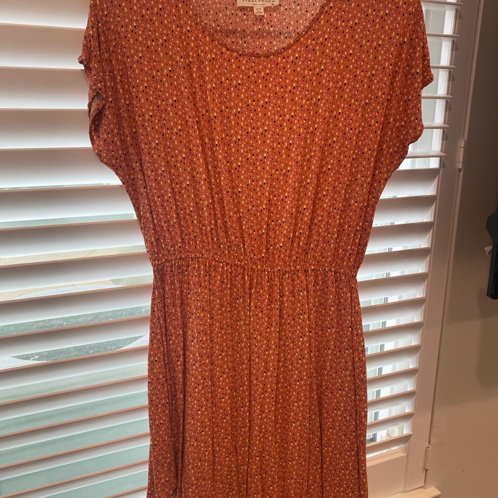 Orange Spring Dress - Picture 2 of 3
